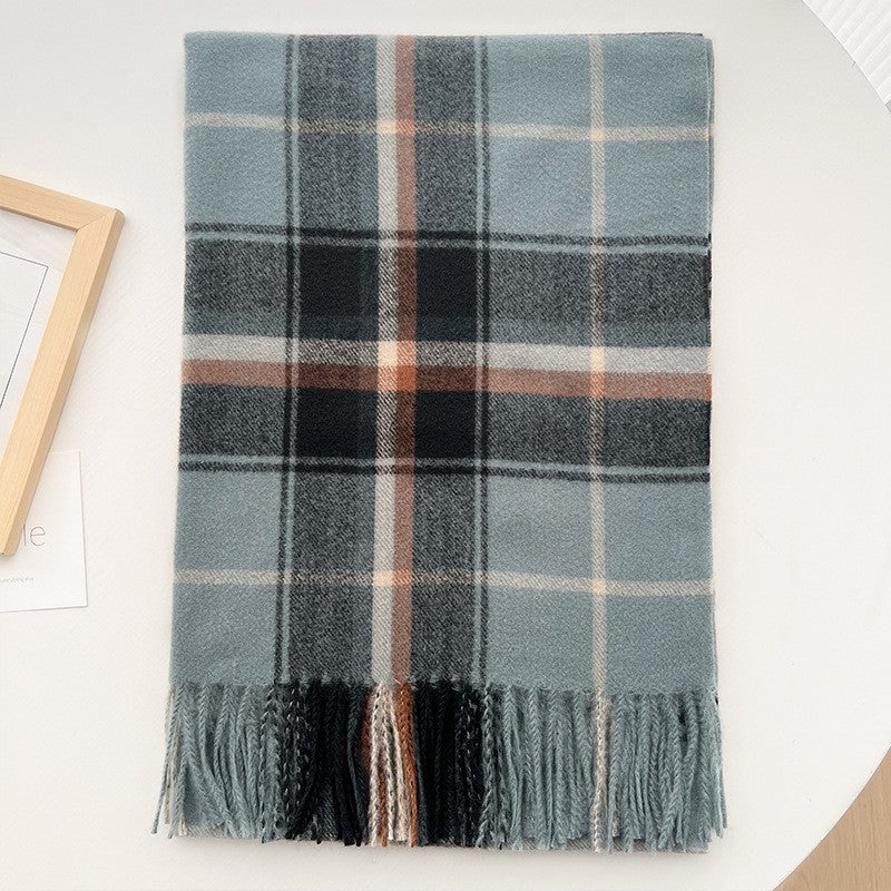 Atmosphere Plaid Korean Winter Warm British Scarfs