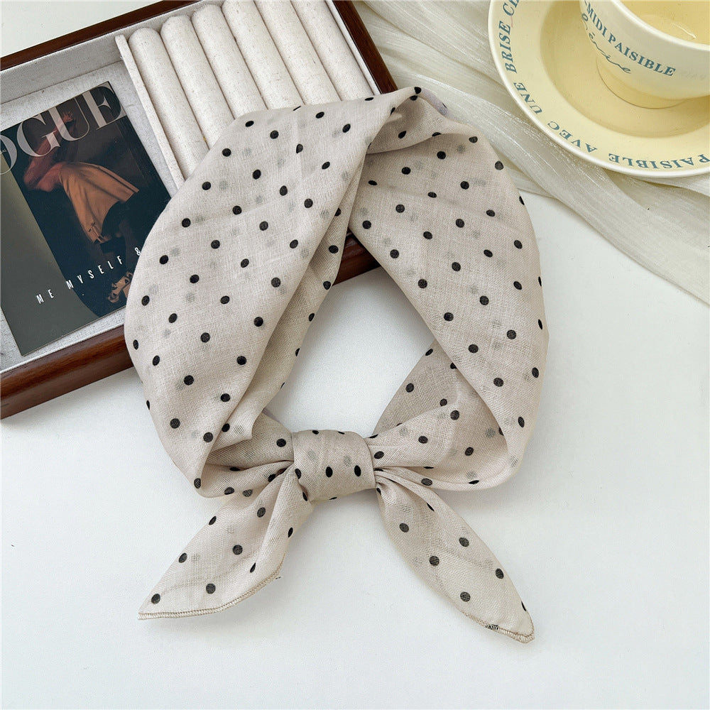 Small Square Towel Silk Female Autumn Summer Bandana Headband Scarfs