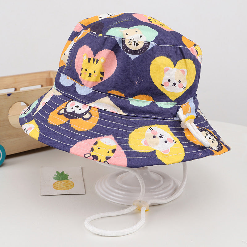 Children's Bucket Thin Korean Style Big Brim Kids' Headwear