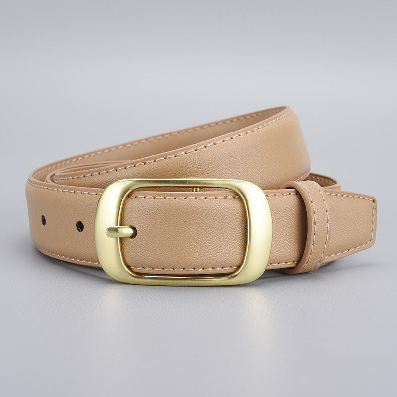 Women's Simple Square Pin Buckle With Versatile Fashion Korean Version Belts