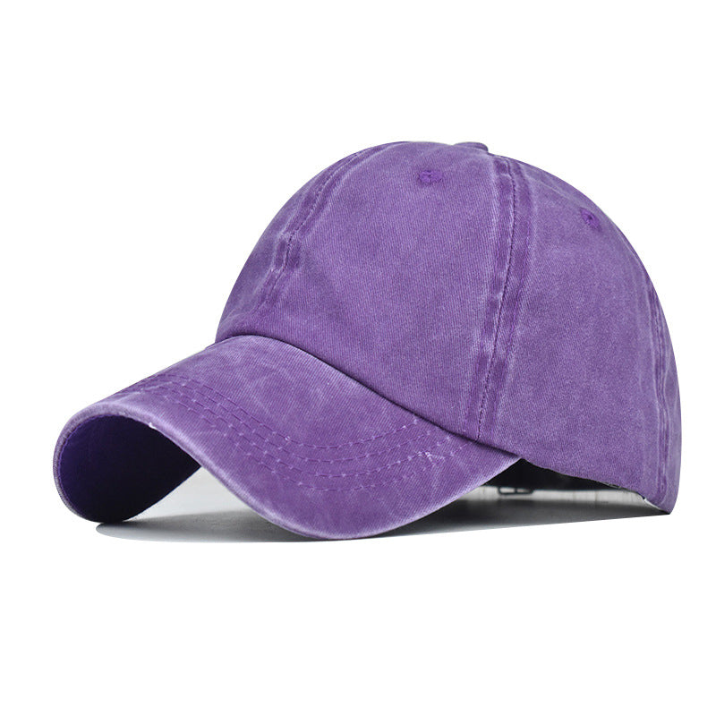 Men's Washed Pure Cotton Solid Color Light Hats & Caps