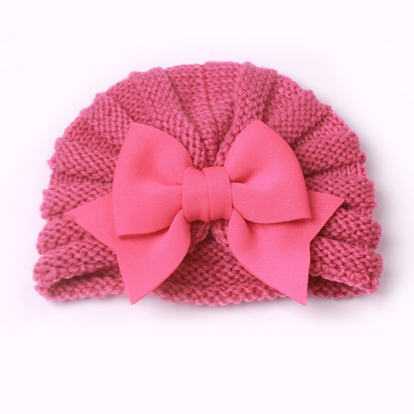 Children's Keep Warm Knitted Hat Bow Sleeve Kids' Headwear