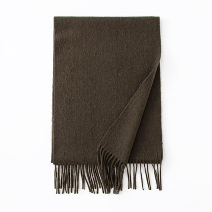 Women's Wool Solid Color Thickened Warm Shawl Scarfs