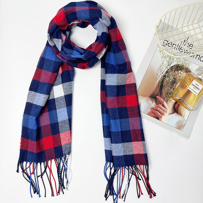 Women's & Men's Style Plaid Winter High-grade Artificial Cashmere Scarfs