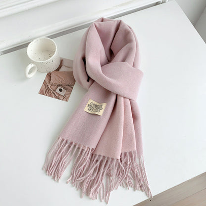 Women's Korean Style Double-sided Long Warm Fashionable Scarfs