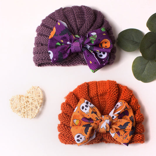 Keep Warm Knitted Hat Funny Bow Kids' Headwear