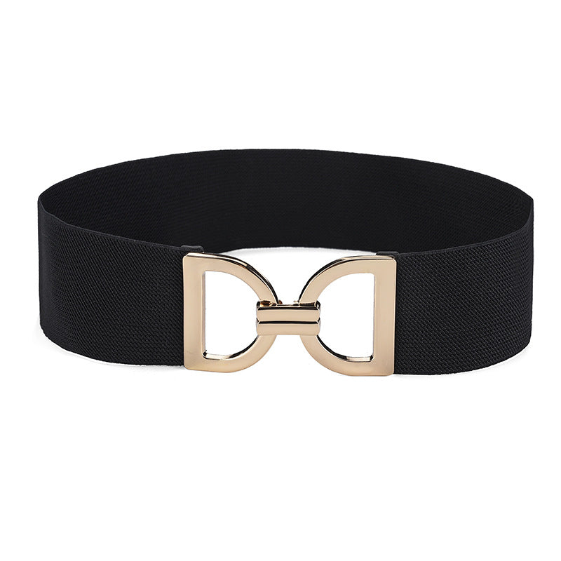 Women's Korean Style Alloy Buckle Wide Waist Belts