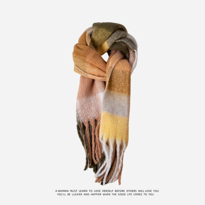 Female Rainbow Gift Furry Winter High Scarfs