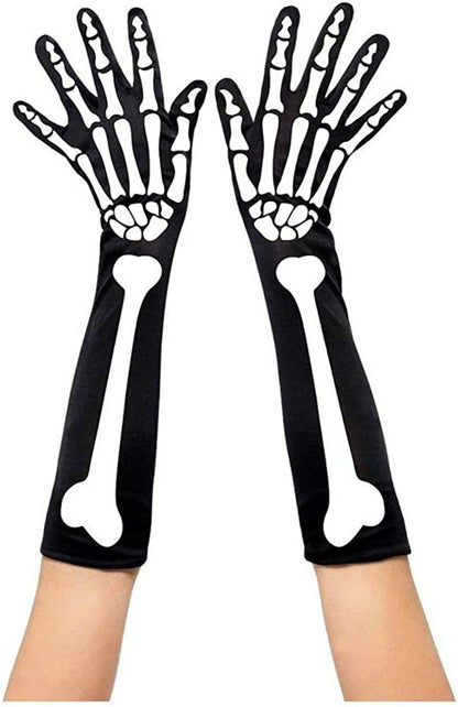 Halloween Skull Skeleton Long Ghost Performance Gloves