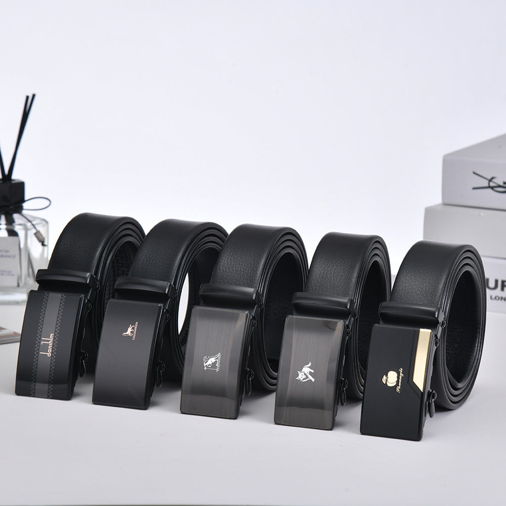 Men's Side Clip Rubber Automatic Fashion Casual Glue Belts