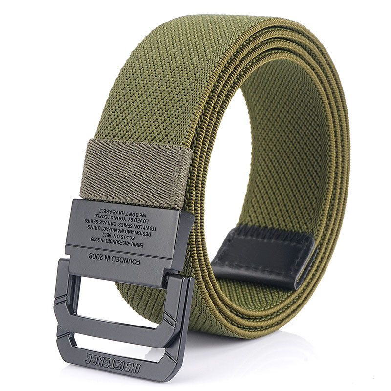 Men's Double Buckle Canvas Outdoor Sports Casual Belts