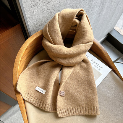 Women's Small Solid Color Knitted Wool For Scarfs