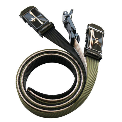 Men's Casual Pant Military Fans Canvas Stall Belts