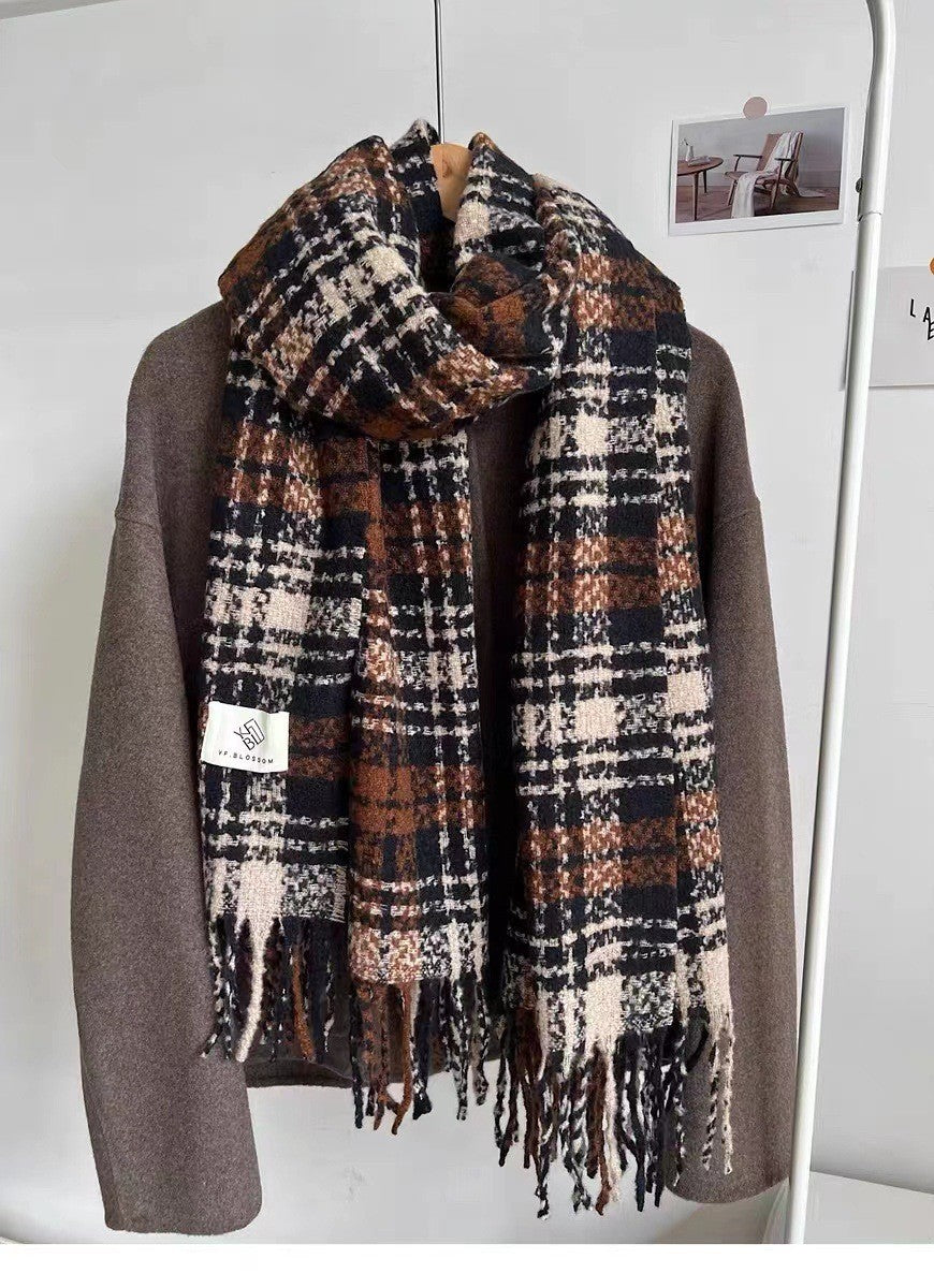 Women's & Men's Artificial Cashmere Winter High-grade Warm Retro Scarfs