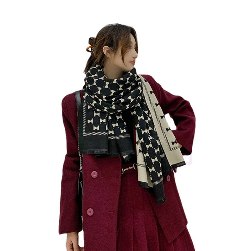 Geometric Pattern Artificial Cashmere Fashion Retro Scarfs