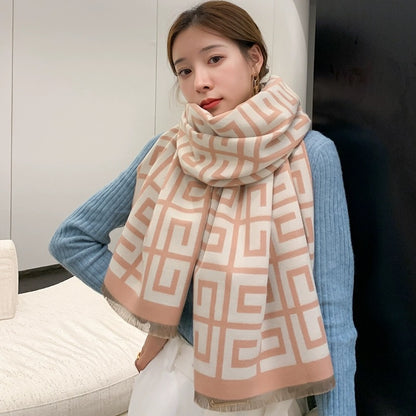 Women's Outer Match Neck Warmer Office Blanket Scarfs