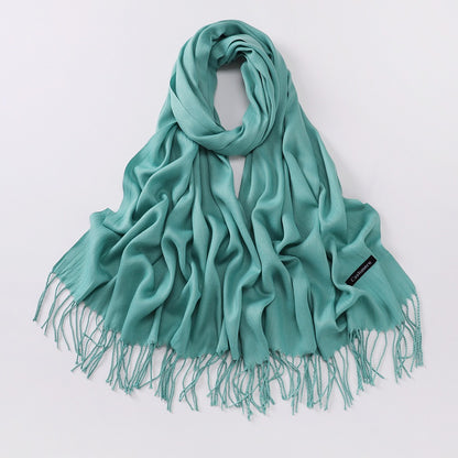 Imitation Cashmere Solid Color Long Warm Scarfs