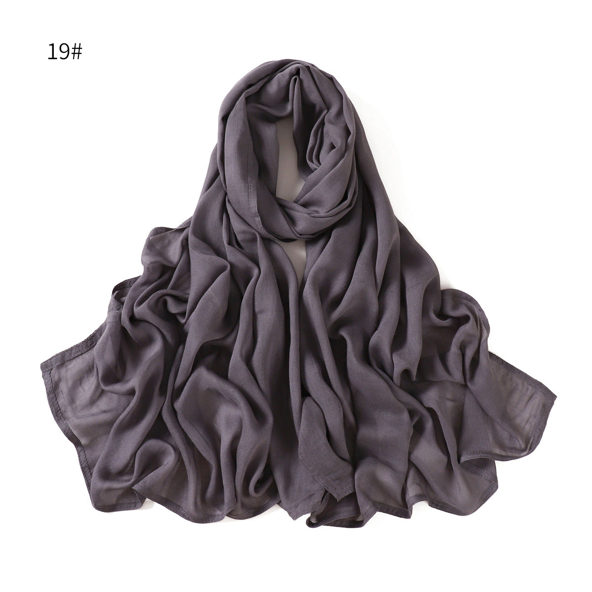 Wide Brim Thin Modal Monochrome Rayon Breathable Shawl Cotton Scarfs