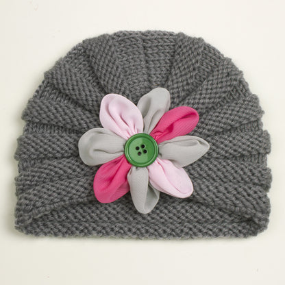 Cool Autumn Wool Flower Hat Sleeve Kids' Headwear