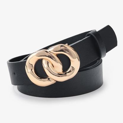 Women's Circle Personality Snap Button Fashion Decorative Belts