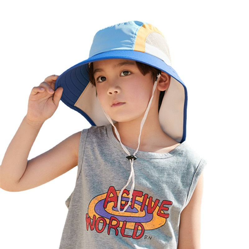 Women's & Men's Protection Bucket Big Brim Cover Face Kids' Headwear