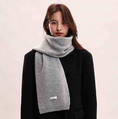 Women's & Men's Wool Knitted Cashmere Thickened Warm Couple Scarfs