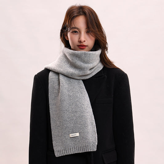 Women's & Men's Wool Knitted Cashmere Thickened Warm Couple Scarfs