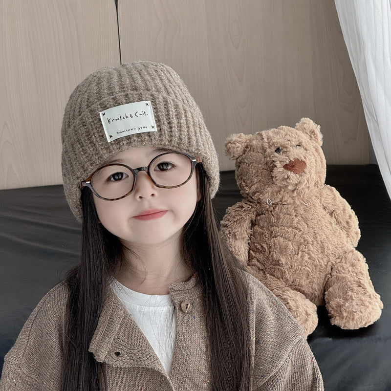 Children's Hat Korean Patch Wool Blend Boys Kids' Headwear