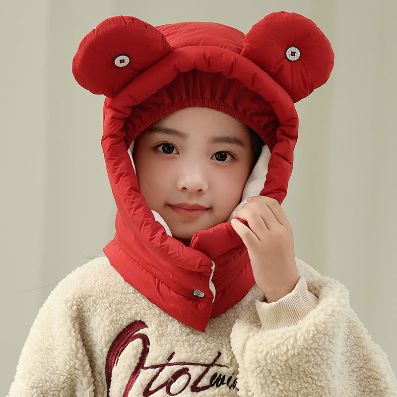 Children's Cotton Ear Protection Lei Hat Outdoor Hooded Suit Korean Style Kids' Headwear