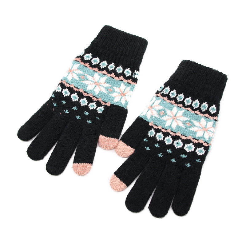 Women's Korean Minority Simple Solid Color Sweet Girly Gloves