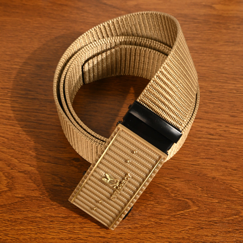 Men's Nylon Automatic Buckle Leisure Green Military Belts