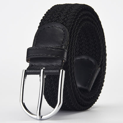 Women's & Men's Woven Stretch Casual Alloy Pin Buckle Belts