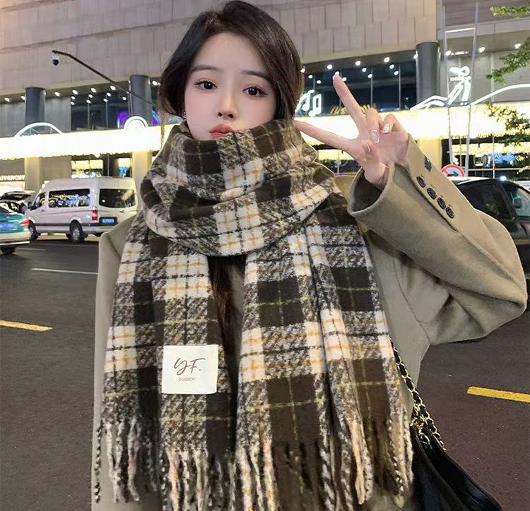 Women's & Men's For Winter High-grade Korean Style Shawl Thickened Scarfs