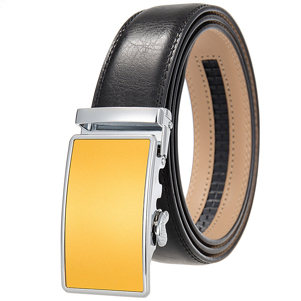 Men's Durable Versatile Automatic Buckle Cowhide Belts