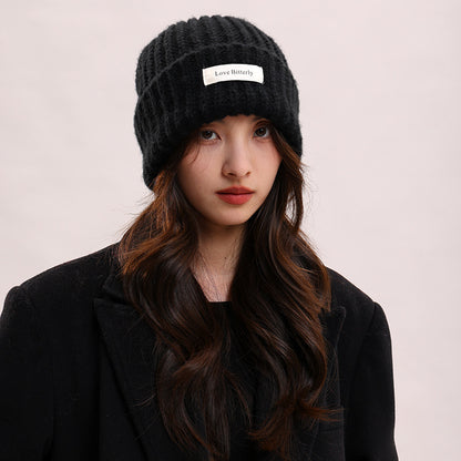 Women's Beanie Big Head Circumference Woolen Small Hats & Caps