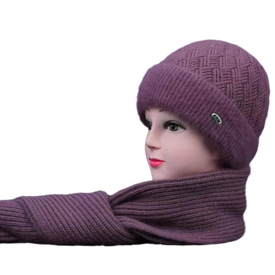 Women's Woolen Fleece-lined Thickened Mom Style Hat Warm Hats & Caps