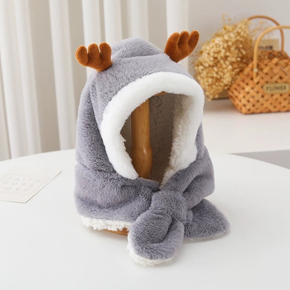 Children's Boys Cute Fleece Ears Protection Keep Kids' Headwear