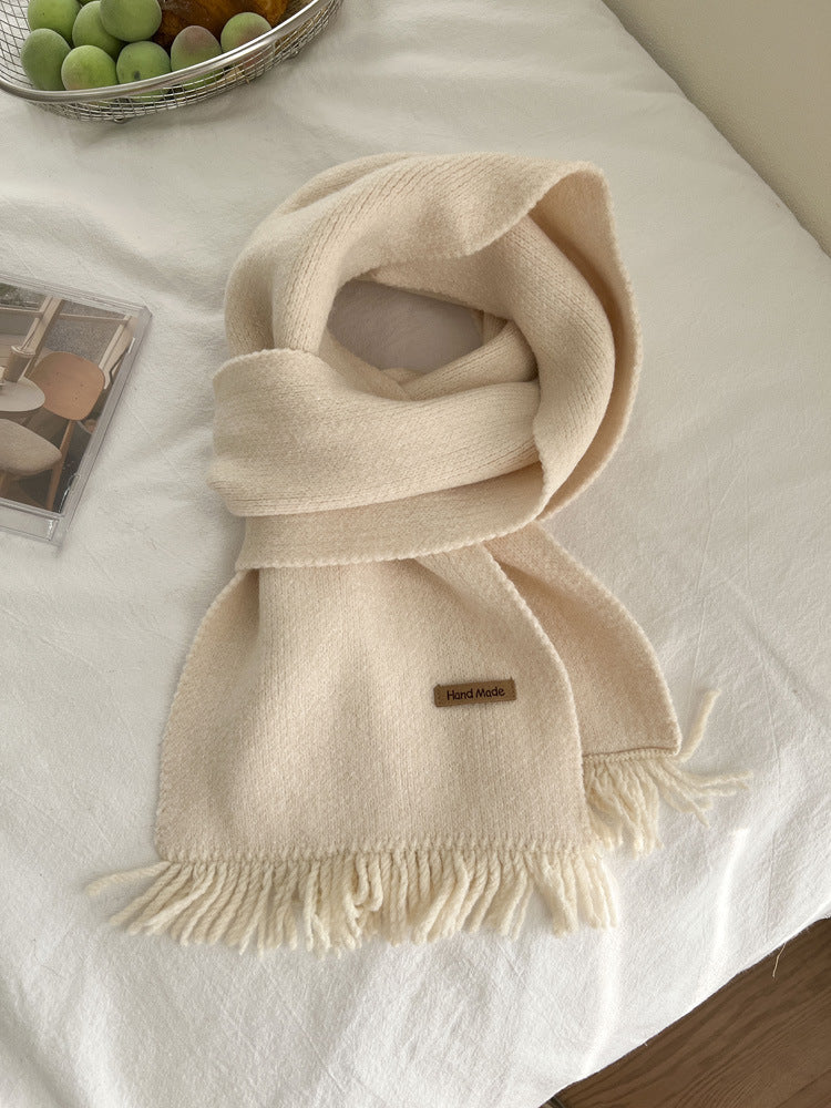 Women's Winter Versatile Solid Color Cashmere Narrow Scarfs