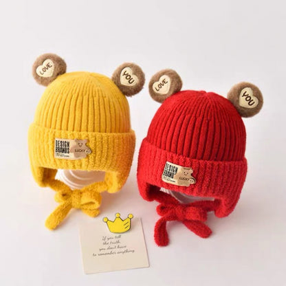 Hat Cute Boy Little Wool Thickened Kids' Headwear