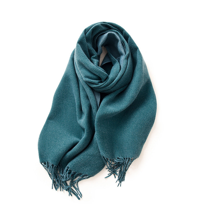 Women's Double-sided Solid Color Macaron Winter Fashion Scarfs