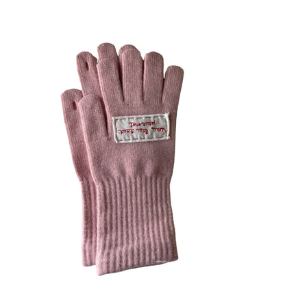 Korean Style Hand-made Pink Cute Warm Gloves