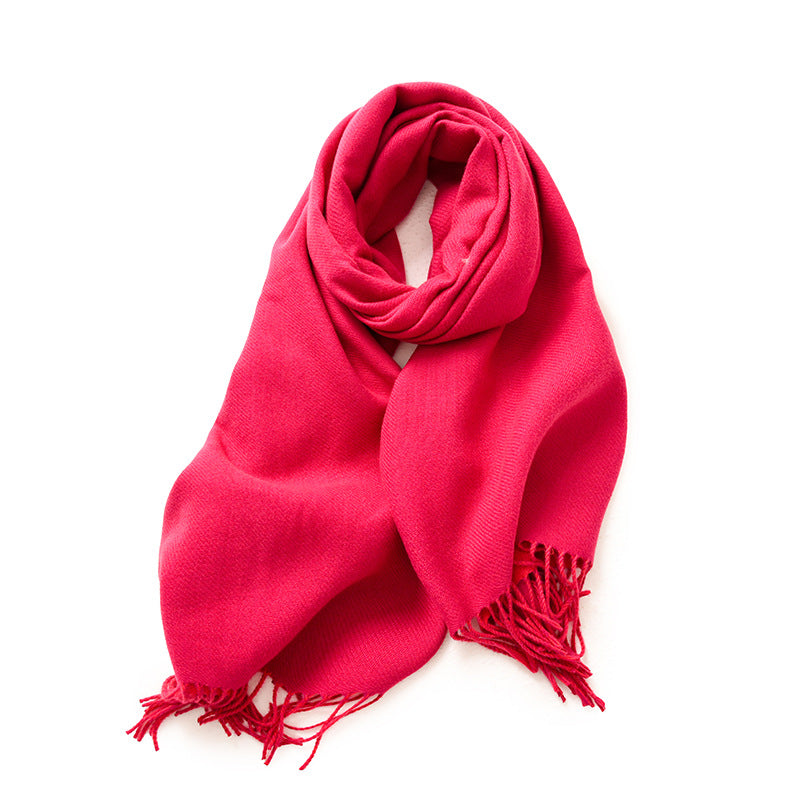 Women's Double-sided Solid Color Macaron Winter Fashion Scarfs