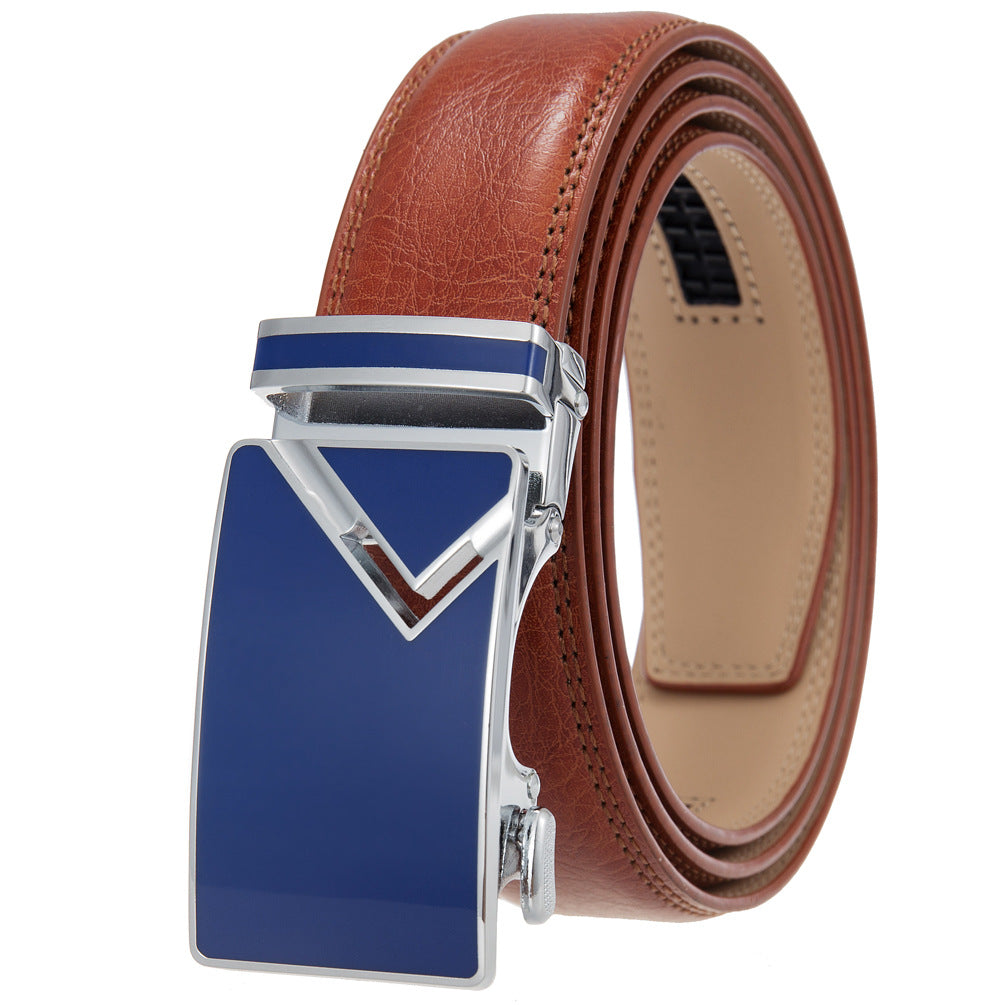 Men's Abrasive Buckle Leather Automatic Fashion Belts