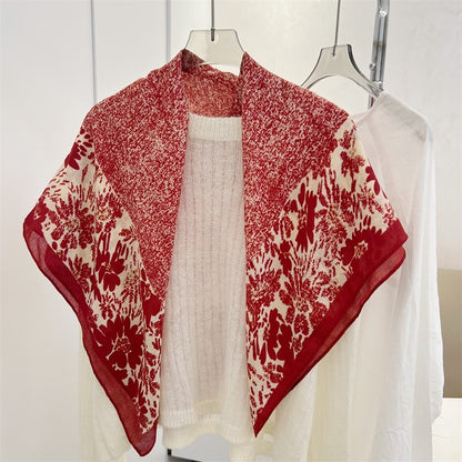 Korean Style Cotton Linen Thin Cape Scarfs