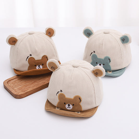 Embroidery Hat Happy Bear Peaked Fashion Kids' Headwear