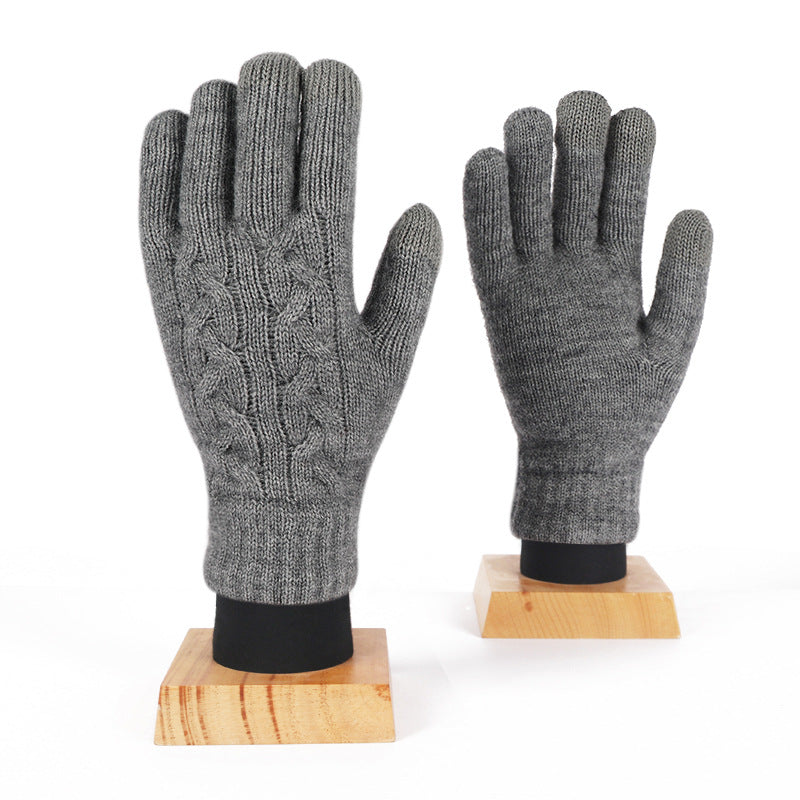 Women's & Men's Winter Warm Touch Screen Knitted Wool Gloves