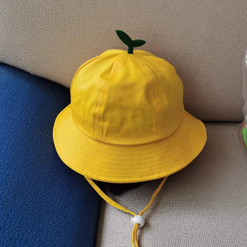 Children's Yellow Kindergarten Primary School Bucket Hat Kids' Headwear