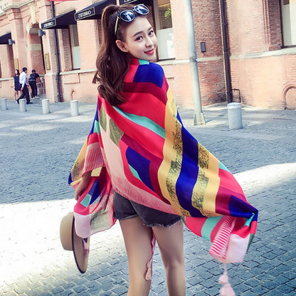 Ethnic Style Shawl Female Summer Hainan Scarfs