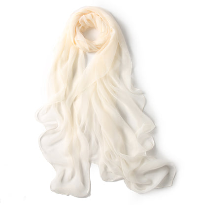 Lightweight Chiffon Pure Color Ice Long Beach Scarfs