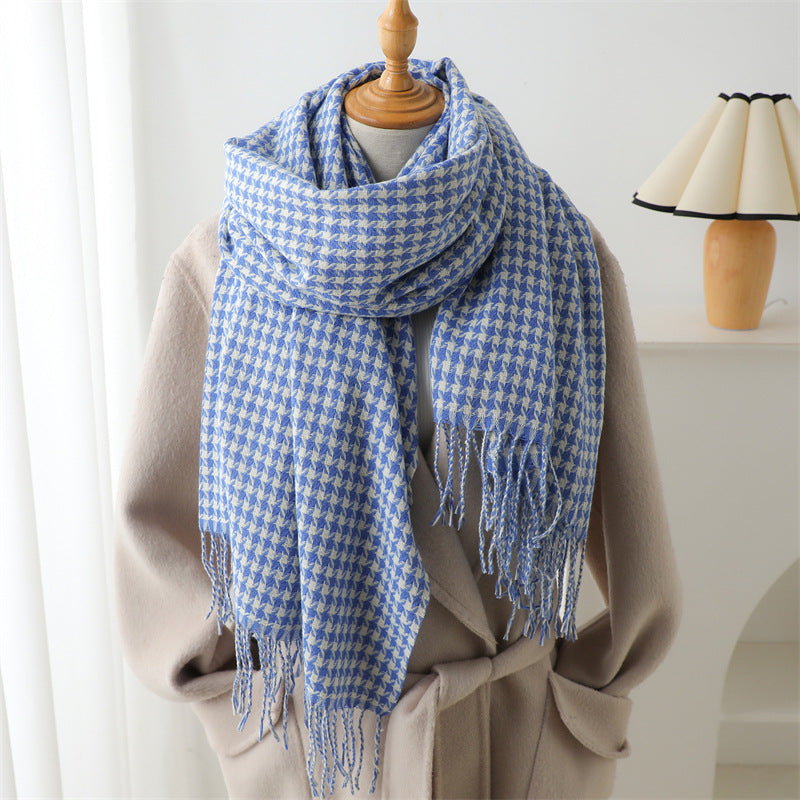 Women's Retro Artificial Cashmere Long Warm Thickened Scarfs